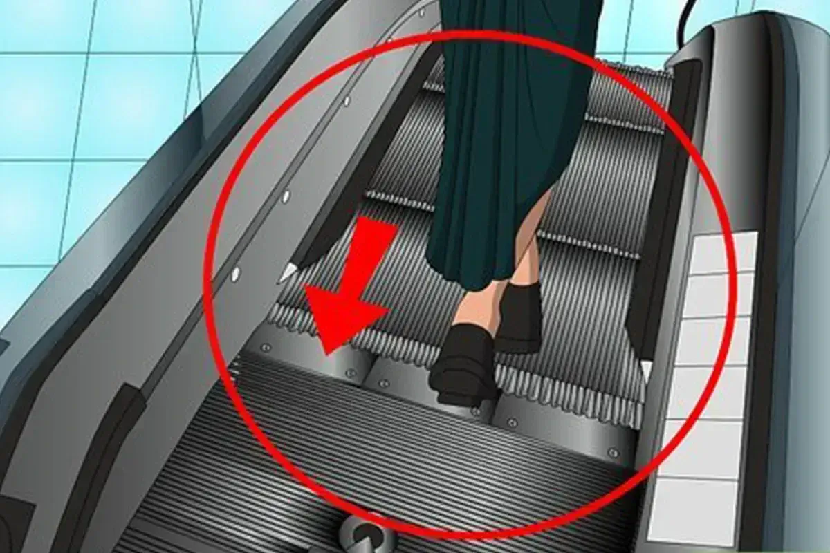 نحوه استفاده از پله برقی